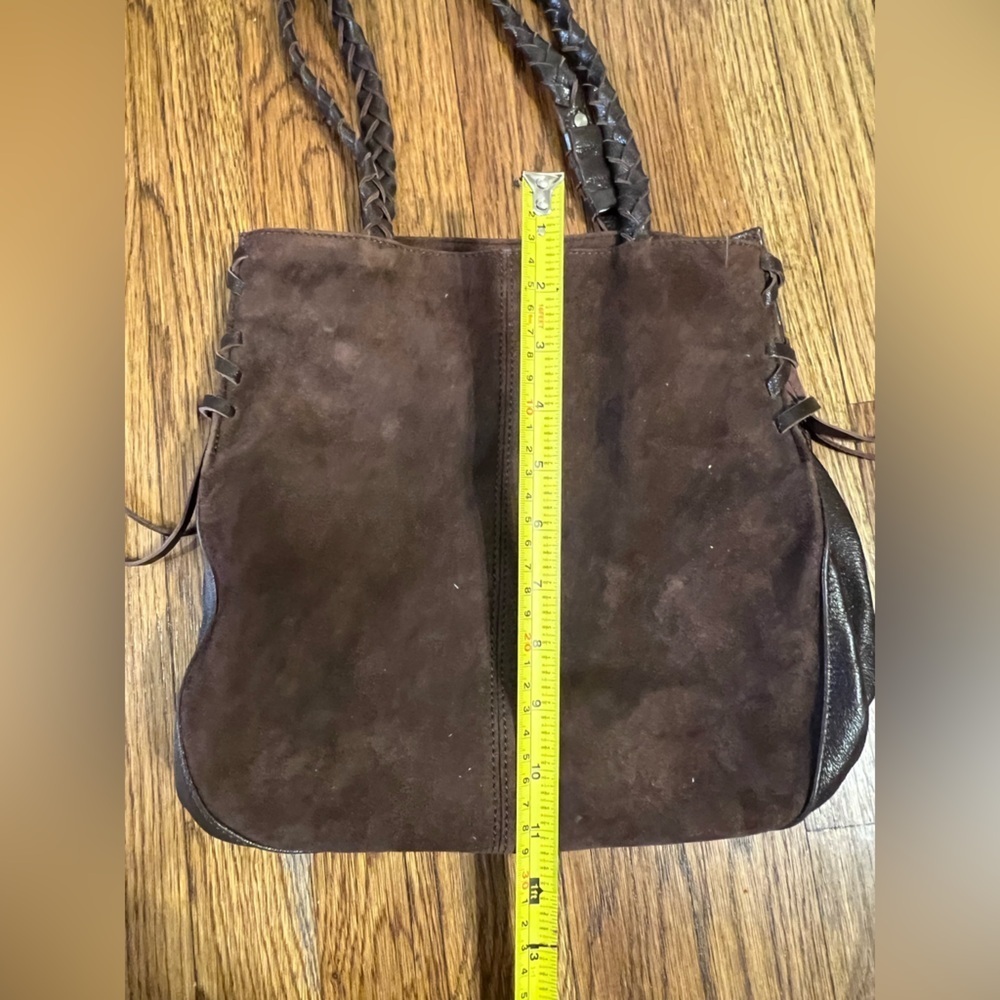 Chic Brown Suede Shoulder Bag - Picture 7 of 13